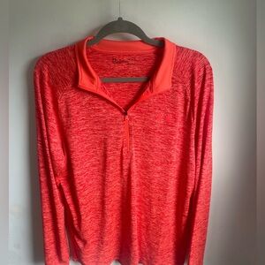 Men’s Under Armour Heat Gear Pullover, Large Heather red activewear lightweight